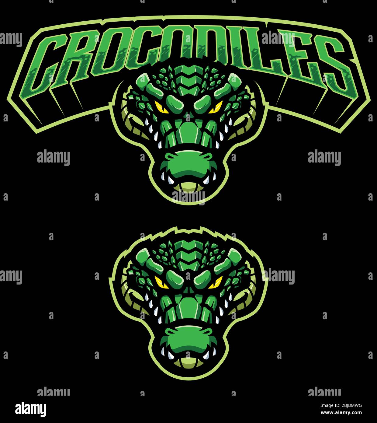 Krokodile Maskottchen-Logo Stock Vektor