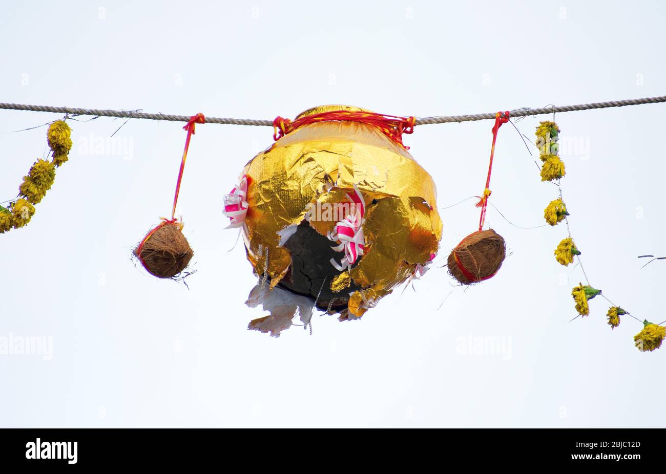 Dahi Hundie, Janmashtami Gokul Ashtami Govinda Festival, , Indien Stockfoto