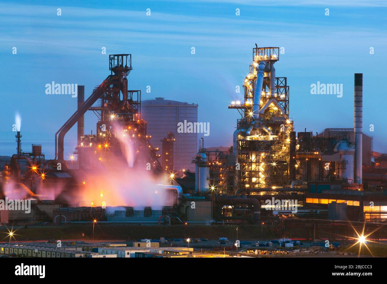 Tata Steel Works, Port Talbot, Swansea, Glamorgan, Wales, Großbritannien Stockfoto