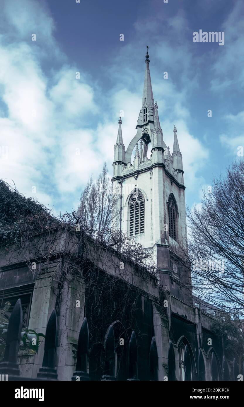 St. Dunstan in der East Church ein Stadtgarten im Herzen der City of London, Großbritannien. Stockfoto
