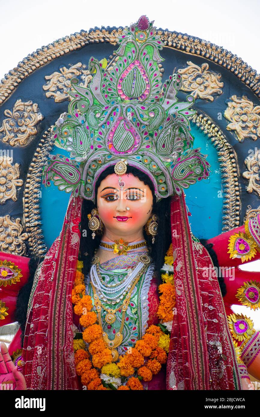 Navratri durga puja Festival Feiern verheißungsvoll neun Tage Festival Feier der Frau Stockfoto