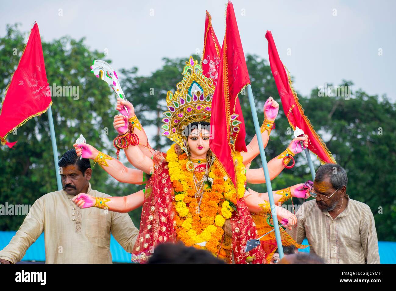 Navratri Festival Feiern verheißungsvolle neun Tage Festival Feier der Frau Stockfoto