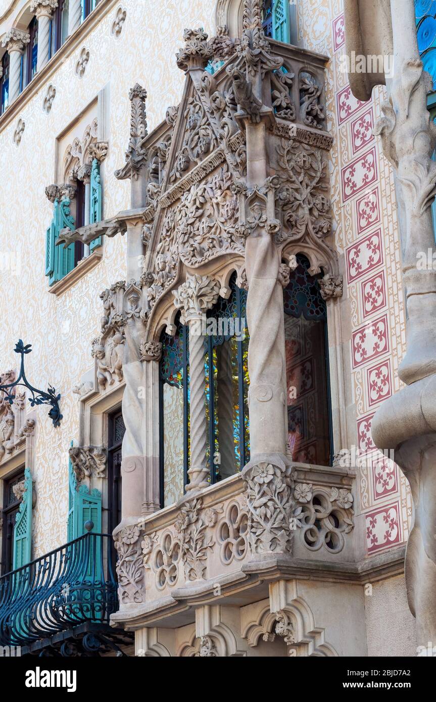 Barcelona, Spanien - 19. September 2014: Das Casa Batllo - House of Bones ist ein renommiertes Gebäude von Antonio Gaudi in Barcelona. Teil des Stockfoto
