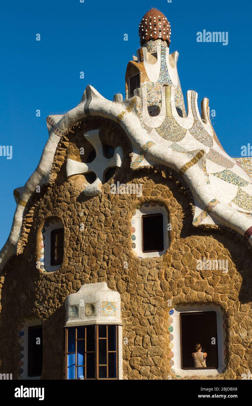 Barcelona, Spanien - 20. September 2014: Park Güell von dem Architekten ...