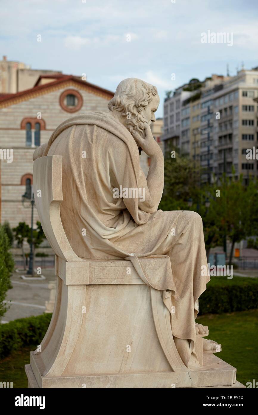 Sokrates Statue in Athen Akademie, Athen Stadt Stockfoto