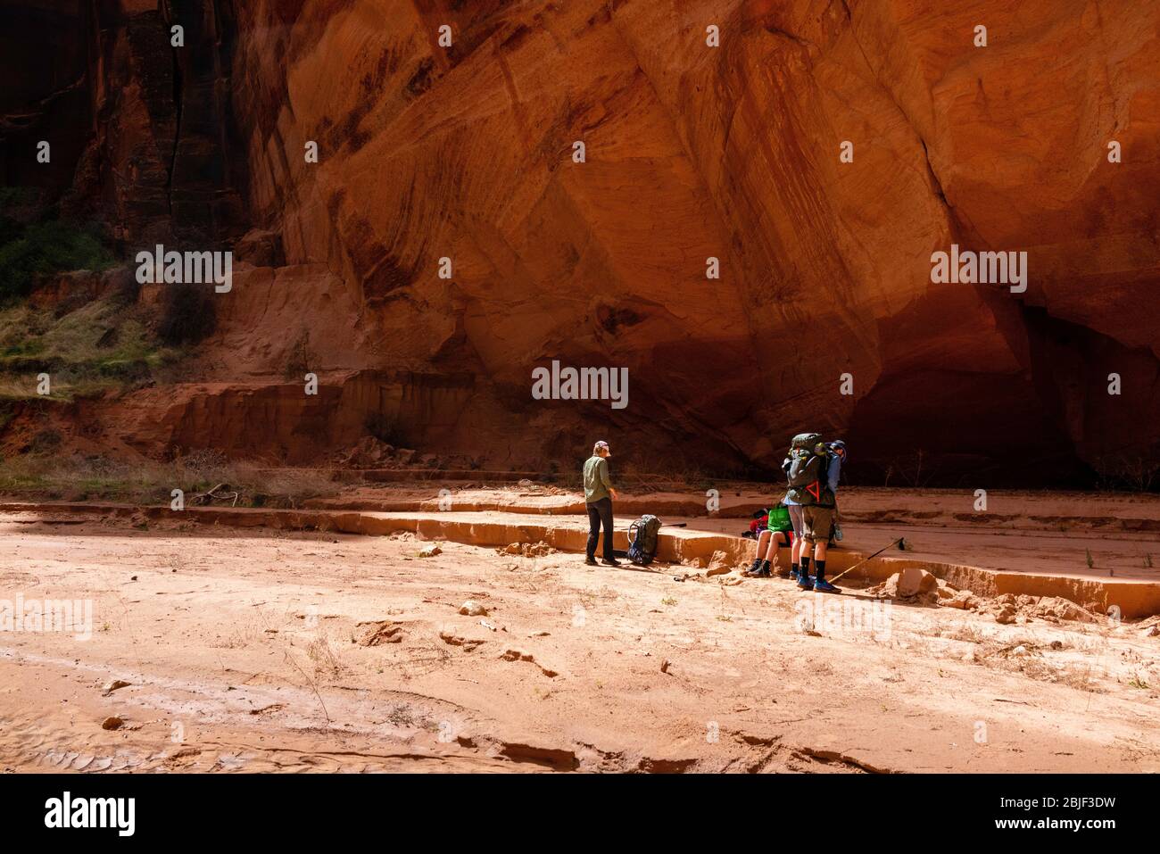 Bilder von einer Rucksackreise durch Buckskin Gulch/Paria Canyon, Vermilion Cliffs National Monument, Utah & Arizona. Stockfoto