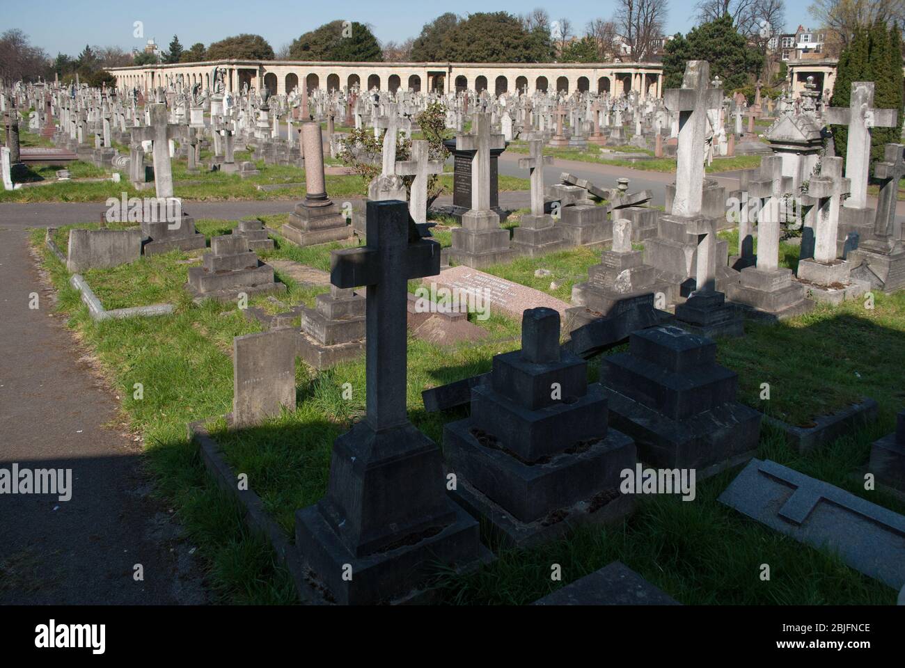 Brompton Cemetery, Fulham Rd, Kensington, London SW10 9UG Stockfoto