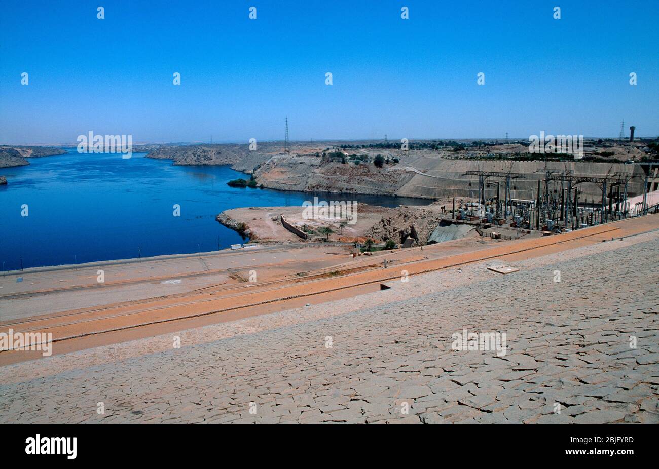 Assuan Ägypten Assuan Hoher Damm Nordseite Stockfotografie Alamy