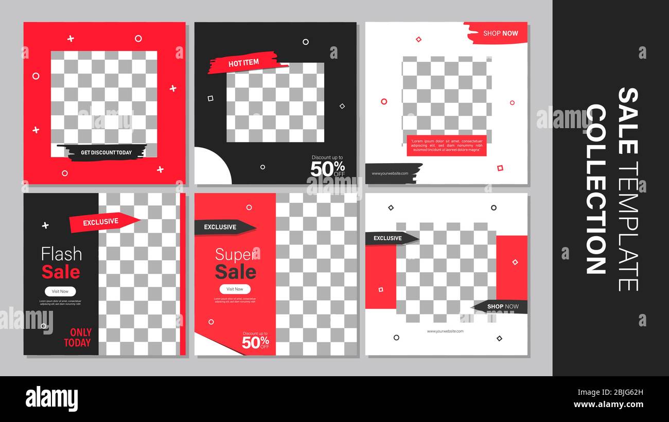 Verkauf mobile Vorlage Sammlung für Promotion Verkauf. Bearbeitbares mobiles Banner für Meldungen oder Social Media Post, Web und Internet. Sonderangebot Paket Stock Vektor