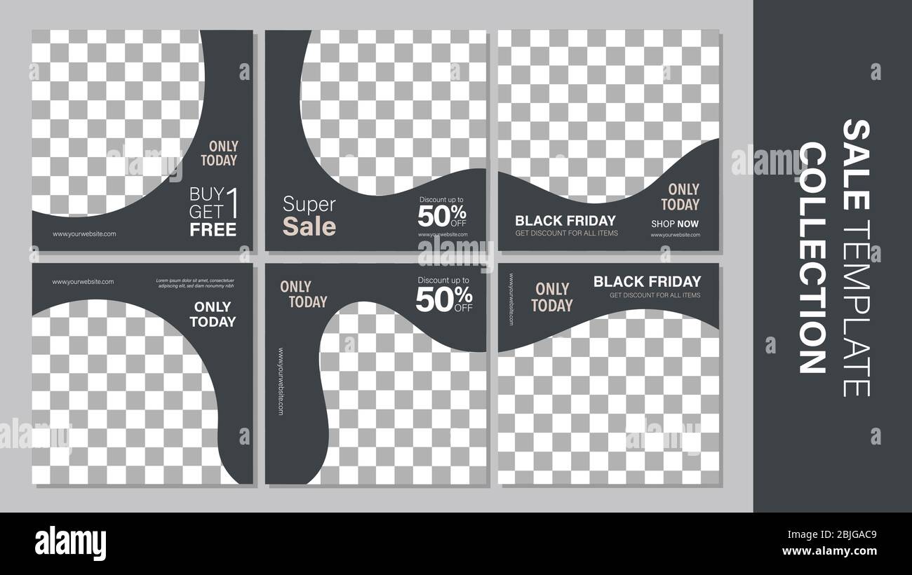 Verkauf mobile Vorlage Sammlung für Promotion Verkauf. Bearbeitbares mobiles Banner für Meldungen oder Social Media Post, Web und Internet. Sonderangebot Paket Stock Vektor