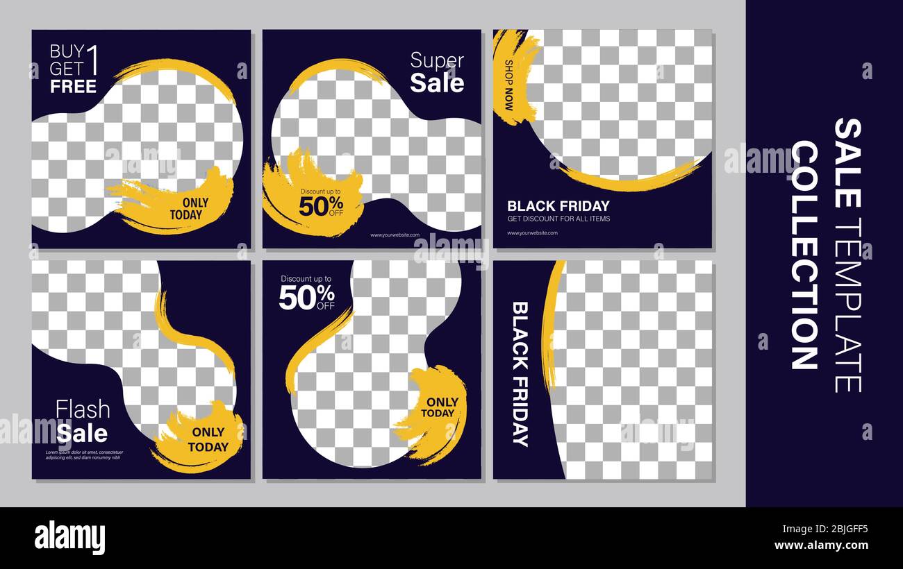 Verkauf mobile Vorlage Sammlung für Promotion Verkauf. Bearbeitbares mobiles Banner für Meldungen oder Social Media Post, Web und Internet. Sonderangebot Paket Stock Vektor