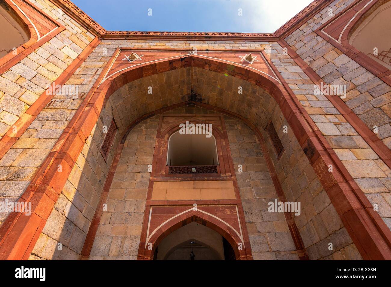 Humayuns Grab, Mausoleum des Mogulherrn Humayun in Neu Delhi, Indien Stockfoto