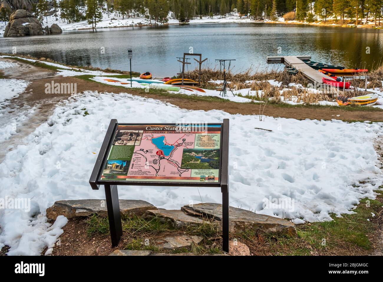 Custer SP, SD, USA - 24. Mai 2019: Sylvan Lake Area Stockfoto