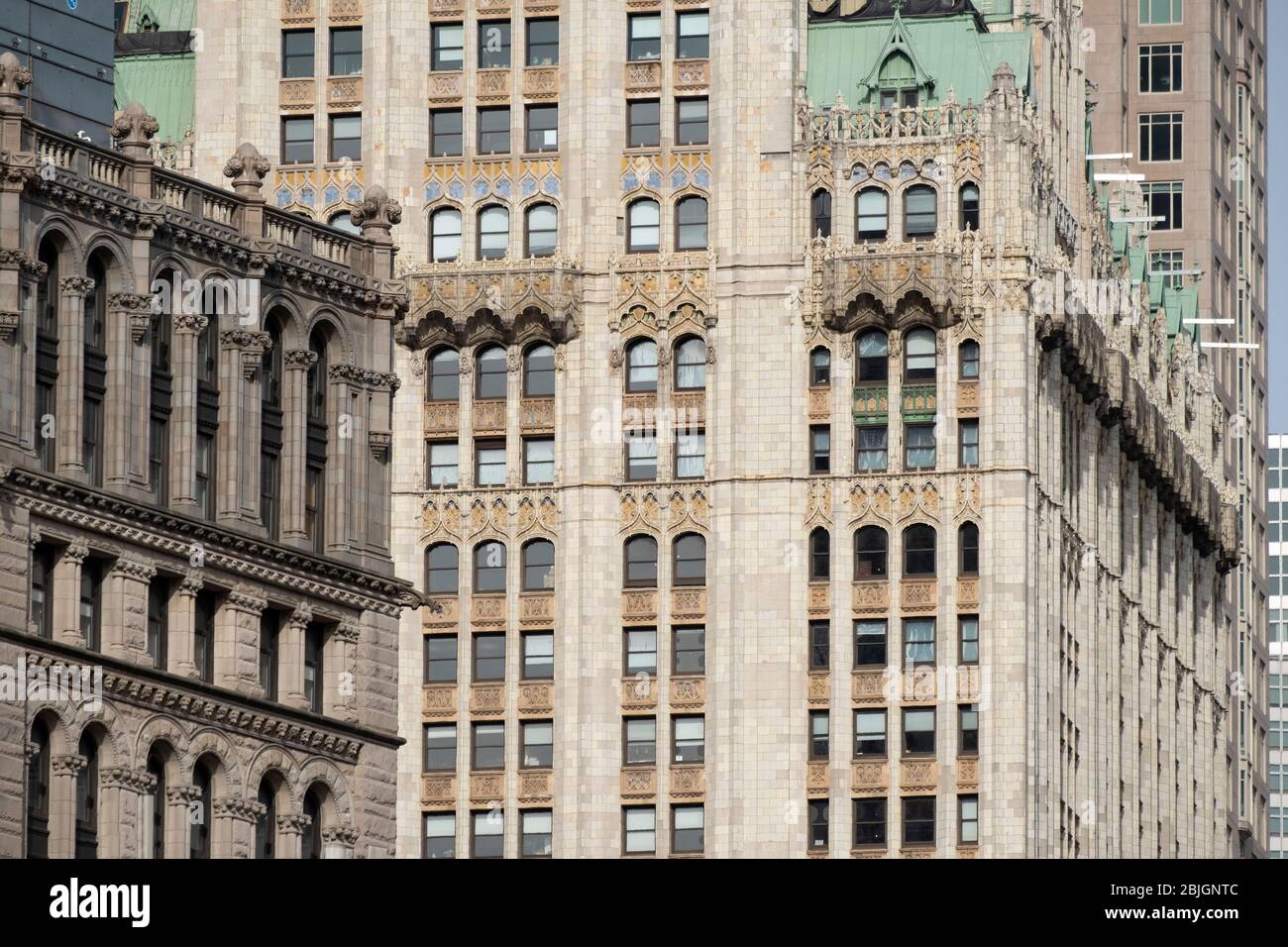 Gotische Architektur im neugotischen Stil in Manhattan, New York City Stockfoto