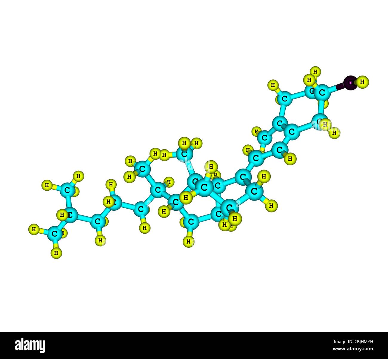 Cholecalciferol (Vitamin D) ist ein fettlösliches Secosteroid, das für die Darmaufnahme von Kalzium, Eisen, Magnesium, Phosphat und z verantwortlich ist Stockfoto