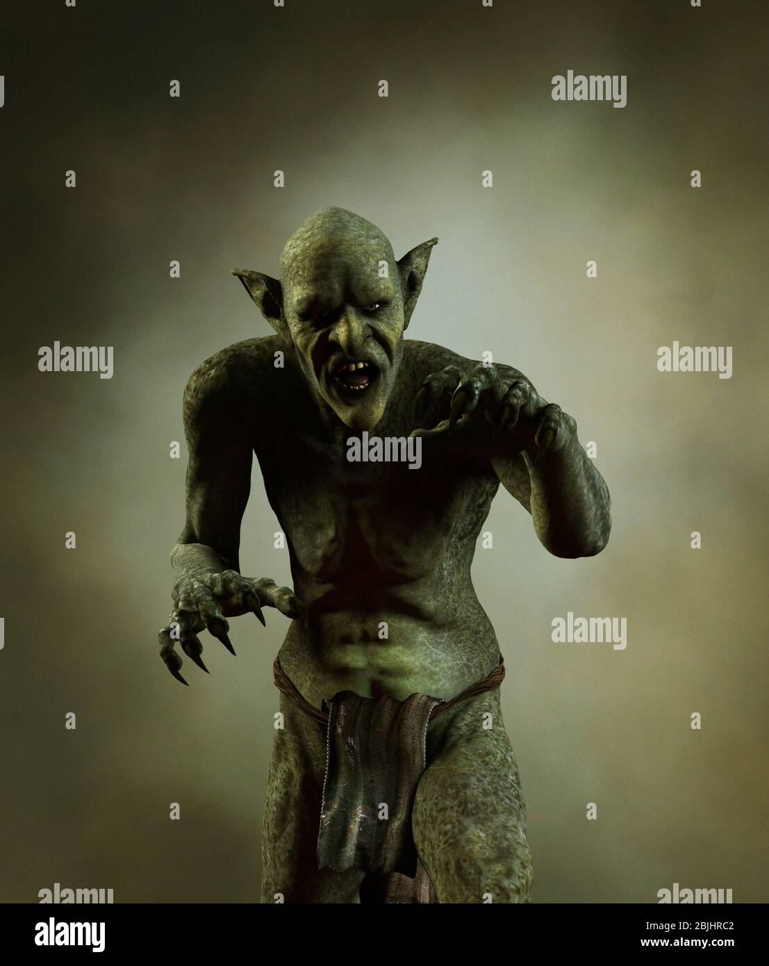 Goblin Fantasy Folklore Kreaturen, 3d-Rendering Stockfoto