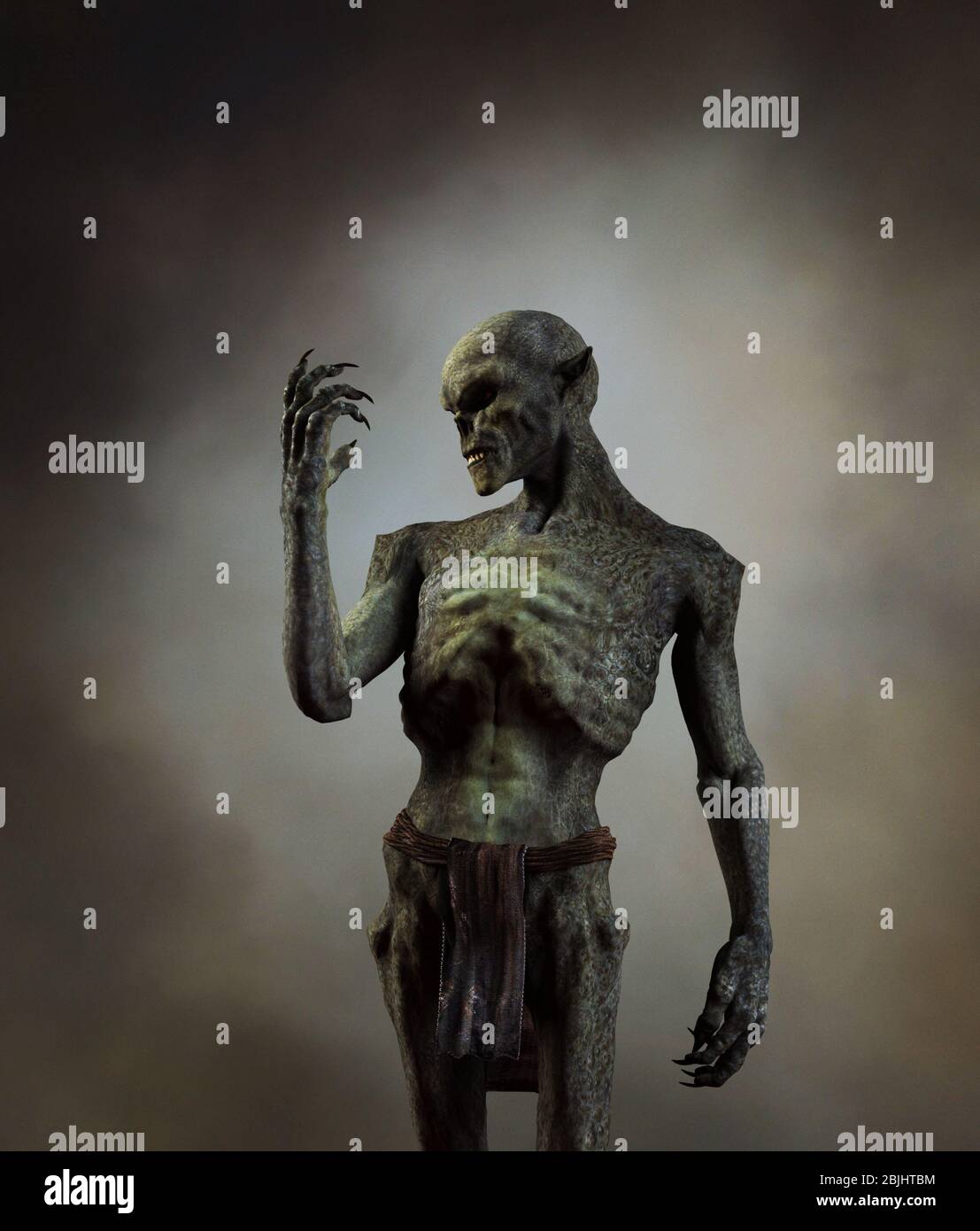 Goblin Fantasy Folklore Kreaturen, 3d-Rendering Stockfoto