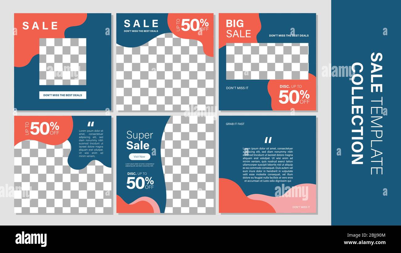 Verkauf mobile Vorlage Sammlung für Promotion Verkauf. Bearbeitbares mobiles Banner für Meldungen oder Social Media Post, Web und Internet. Sonderangebot Paket Stock Vektor