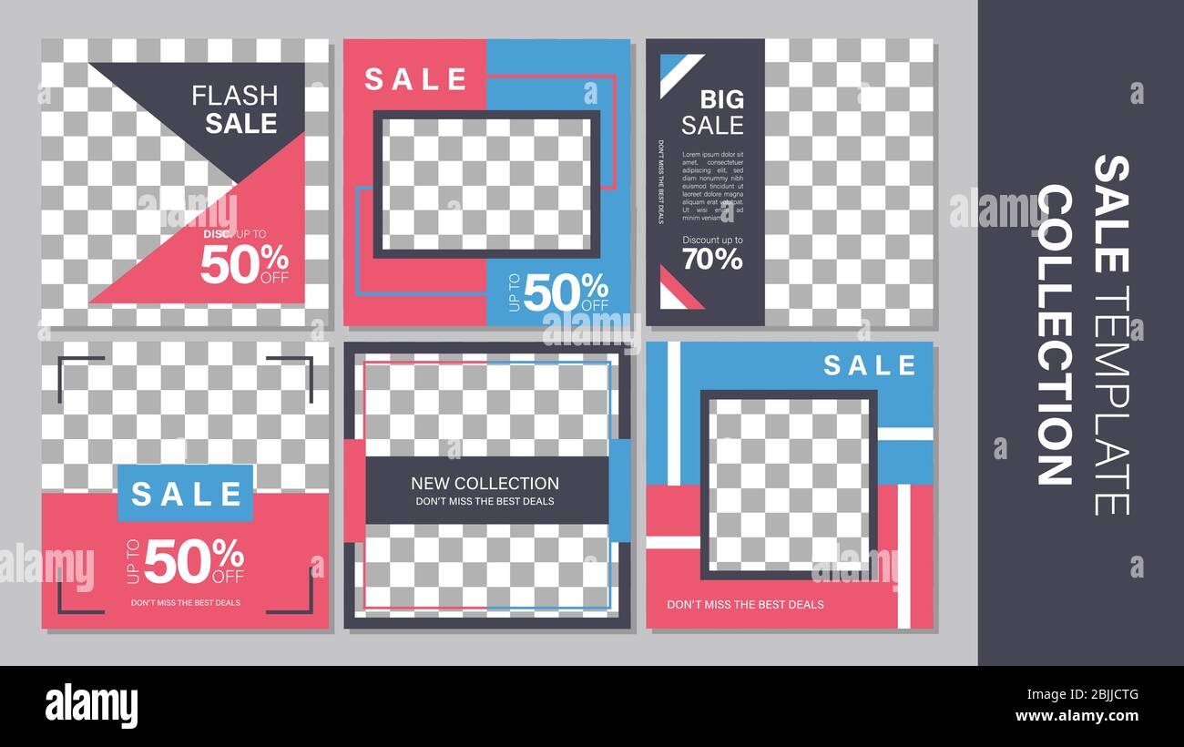 Verkauf mobile Vorlage Sammlung für Promotion Verkauf. Bearbeitbares mobiles Banner für Meldungen oder Social Media Post, Web und Internet. Sonderangebot Paket Stock Vektor