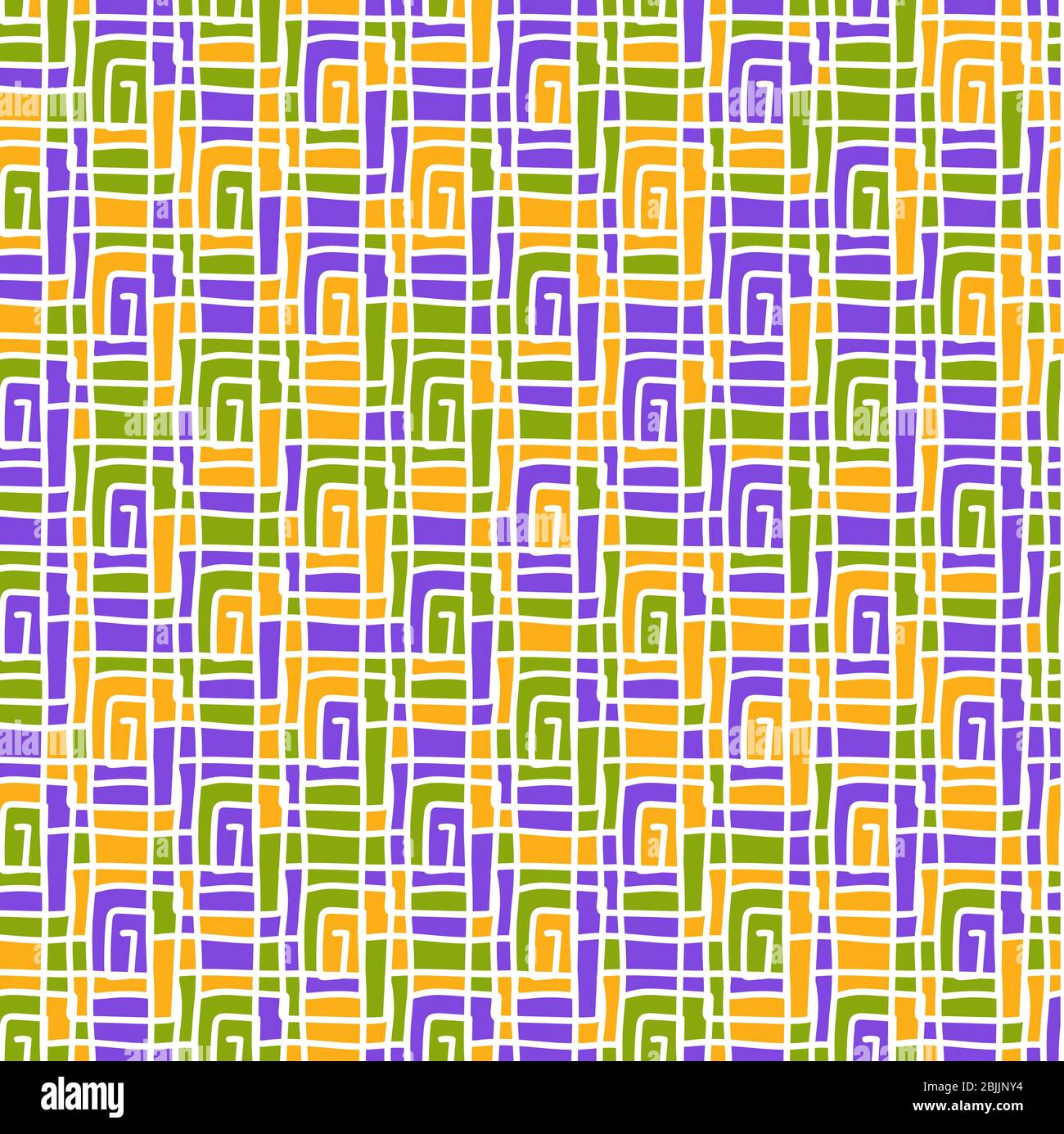 Vektor Farbe nahtloses Muster von beliebigen Linien des Quadrats. Stock Illustration für Hintergründe, Textilien und Verpackungen. Stock Vektor