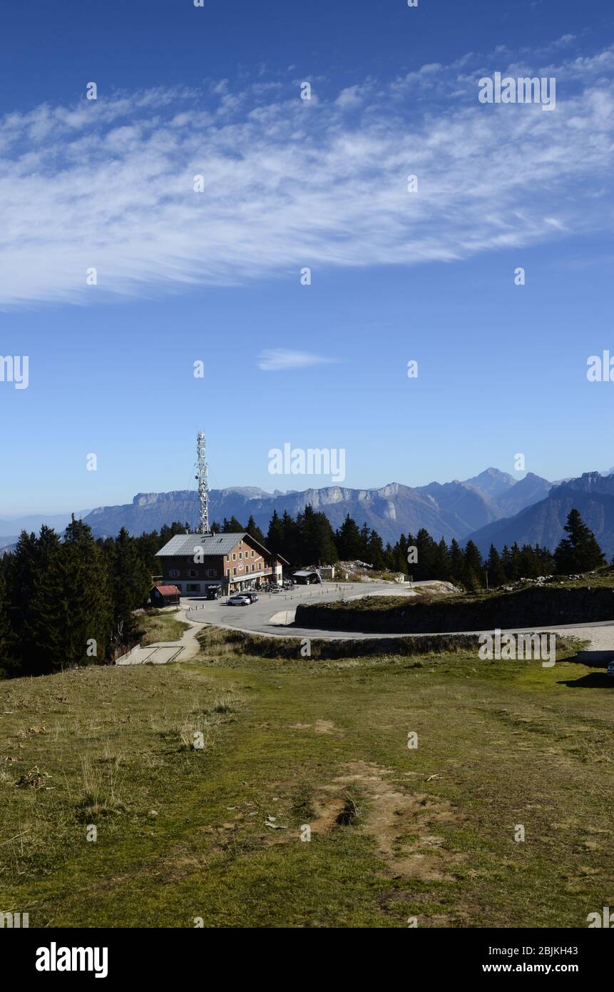 Semnoz ski Station, in der Nähe von Annecy, Sommer Landschaft, Savoyen, Frankreich Stockfoto
