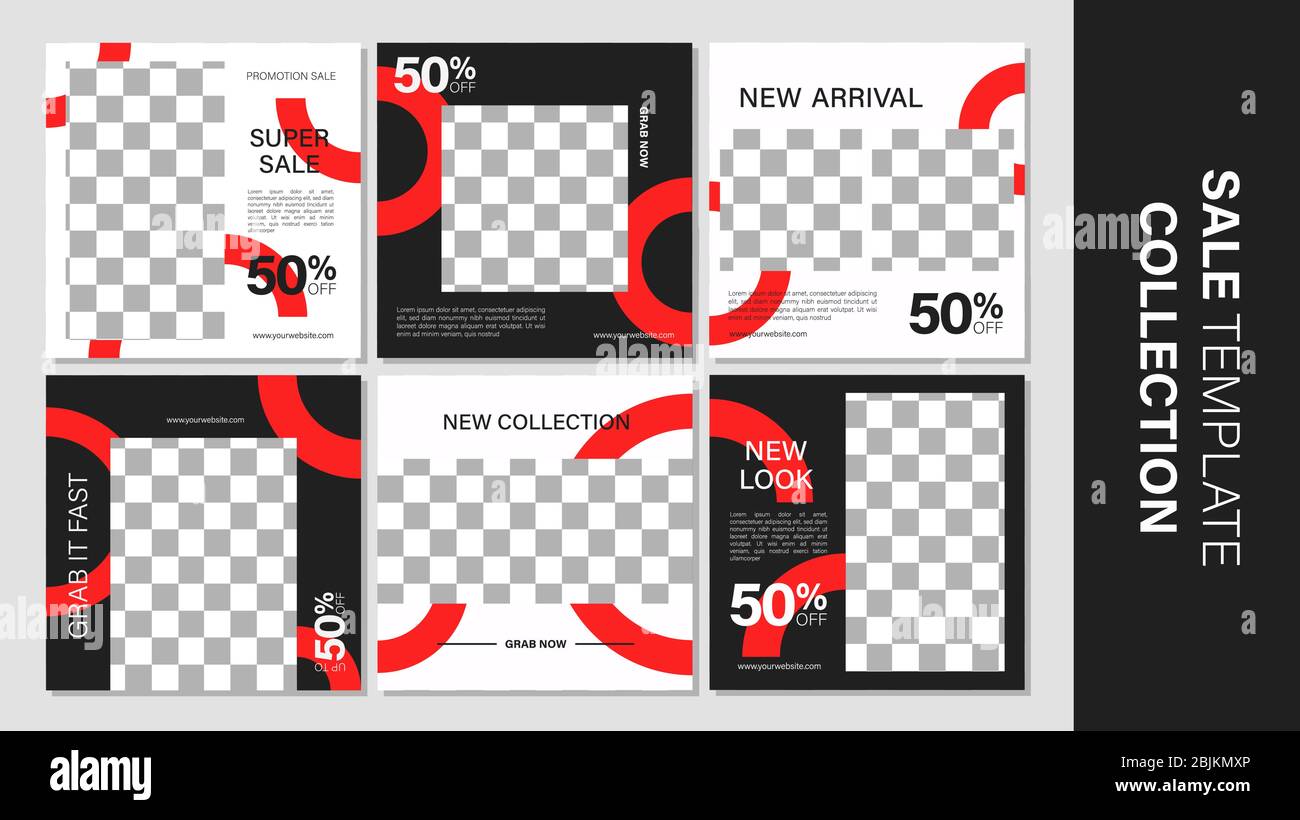 Verkauf mobile Vorlage Sammlung für Promotion Verkauf. Bearbeitbares mobiles Banner für Meldungen oder Social Media Post, Web und Internet. Sonderangebot Paket Stock Vektor
