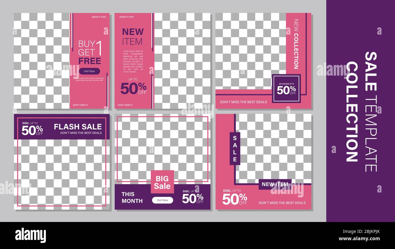 Verkauf mobile Vorlage Sammlung für Promotion Verkauf. Bearbeitbares mobiles Banner für Meldungen oder Social Media Post, Web und Internet. Sonderangebot Paket Stock Vektor