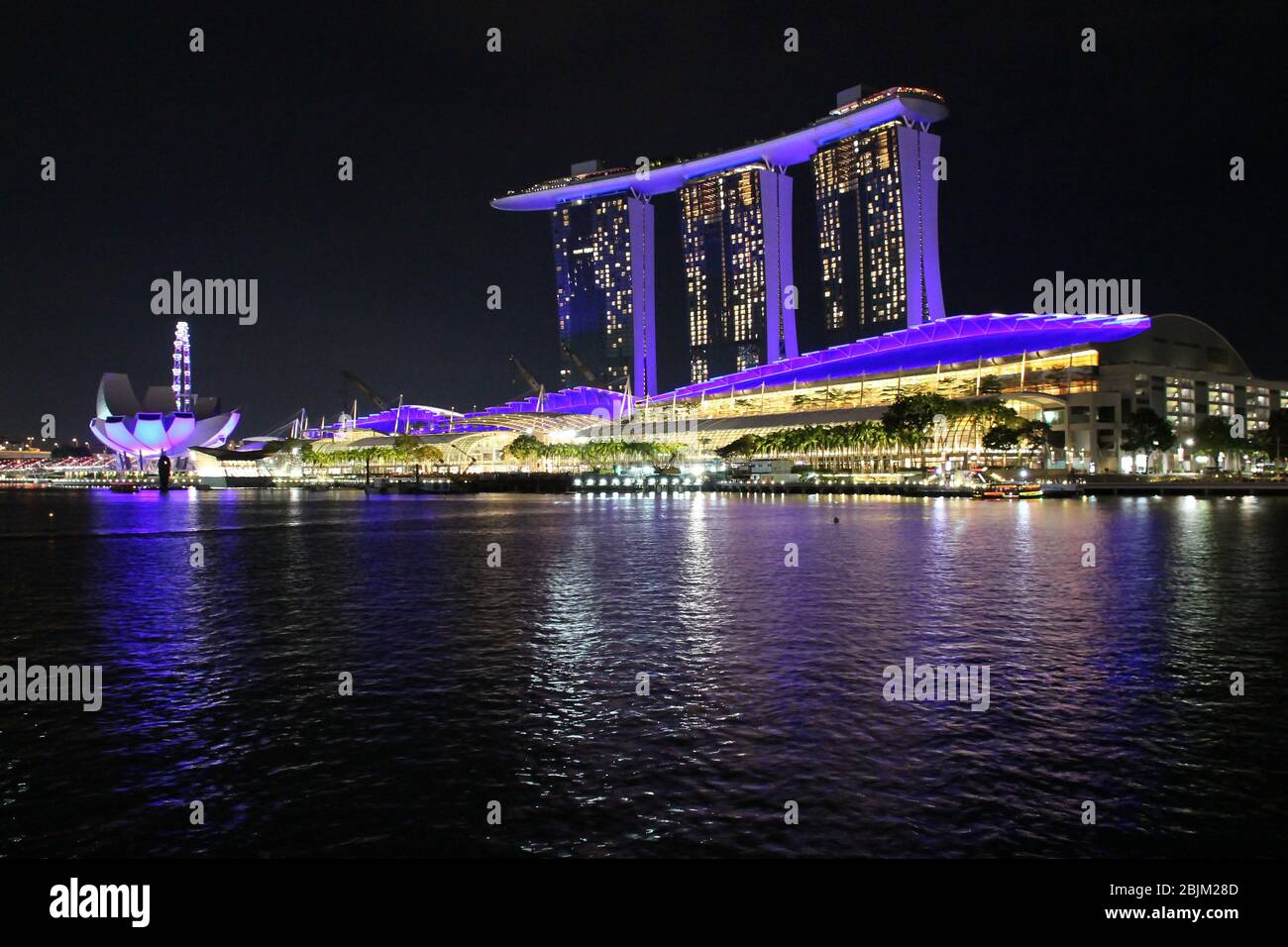 Skyline und Bucht in singapur Stockfoto