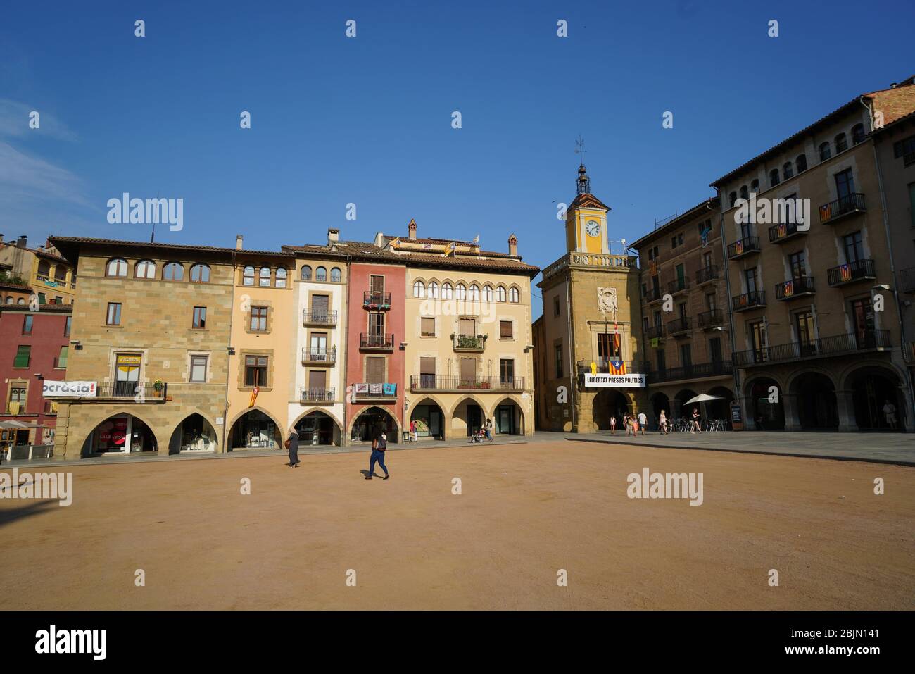 VIC Plaza Mayor, Vic, Barcelona Provinz, Katalonien, Spanien, Europa Stockfoto