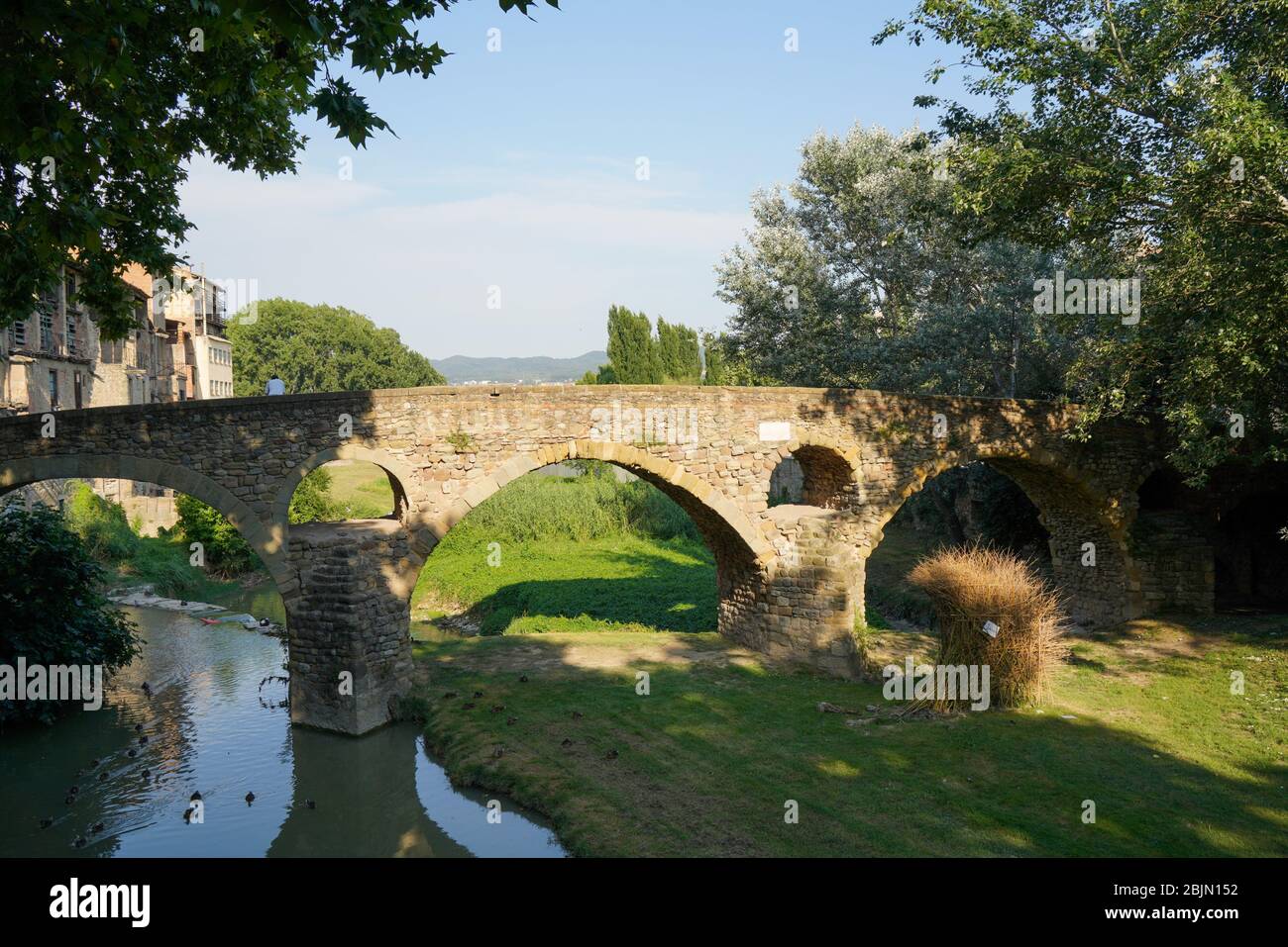 Queralt Bridge, Vic, Barcelona Provinz, Katalonien, Spanien, Europa Stockfoto