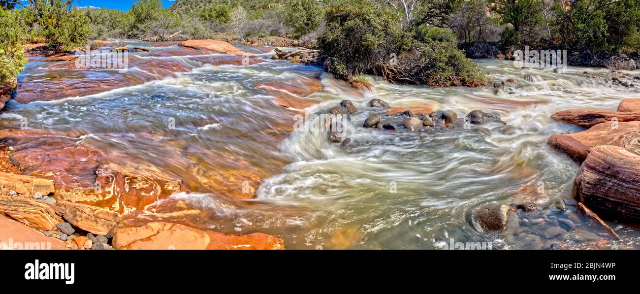 Red Rapids, Dry Beaver Creek, Woods Canyon, Sedona, Arizona, USA Stockfoto