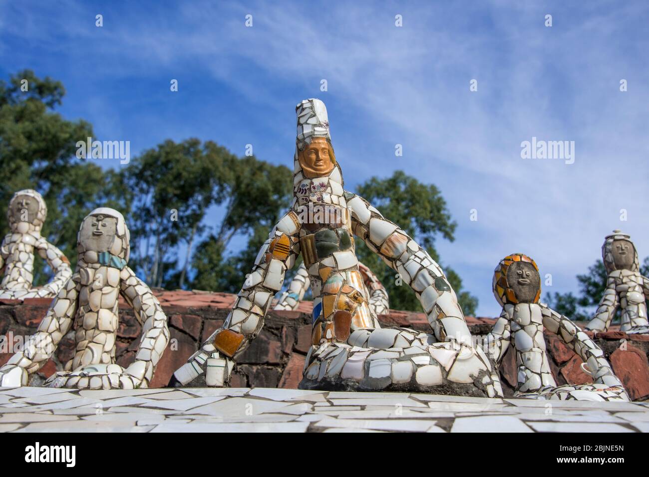 Rock Art Figuren Rock Garden Chandigarh Punjab Indien Stockfoto