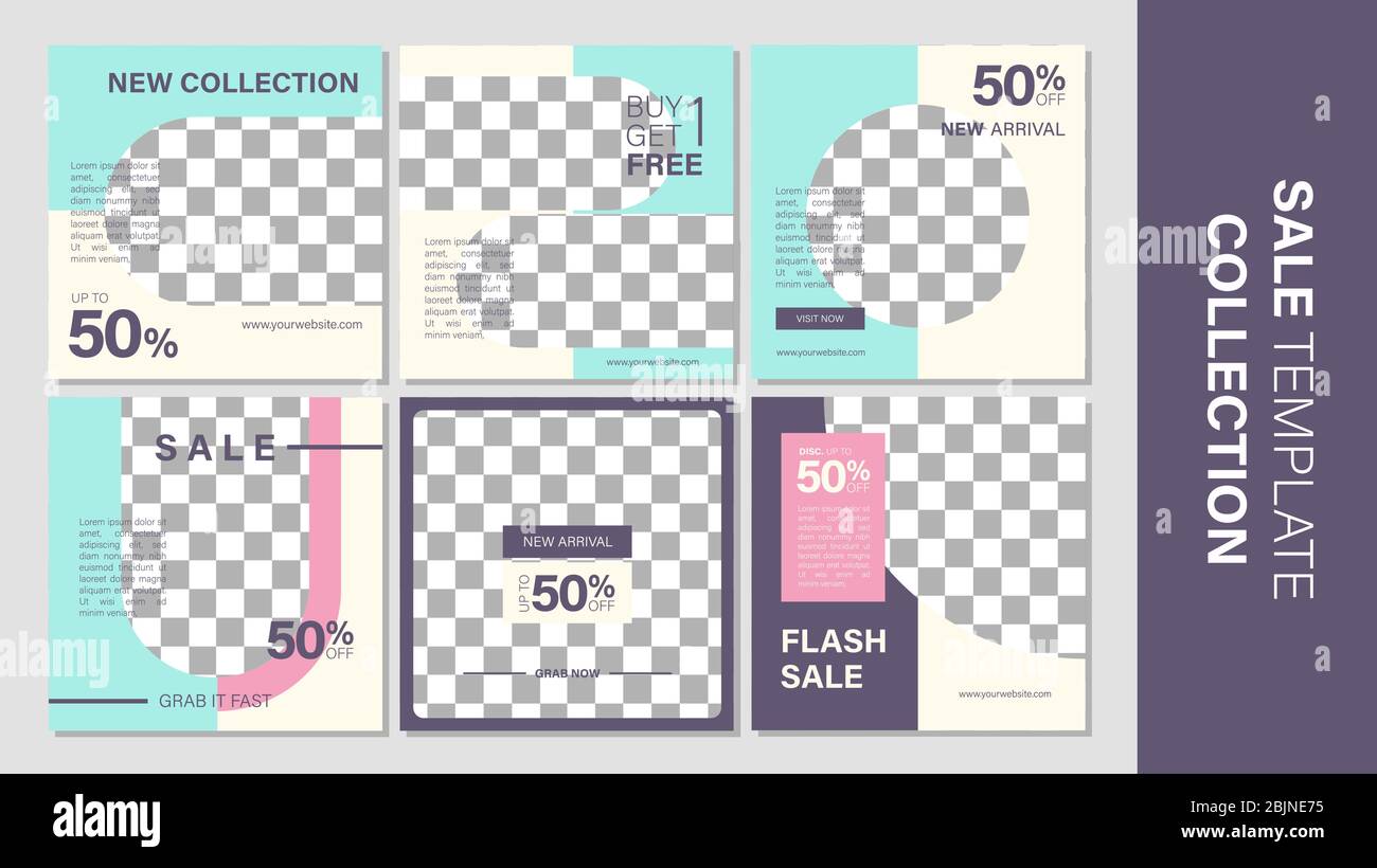 Verkauf mobile Vorlage Sammlung für Promotion Verkauf. Bearbeitbares mobiles Banner für Meldungen oder Social Media Post, Web und Internet. Sonderangebot Paket Stock Vektor