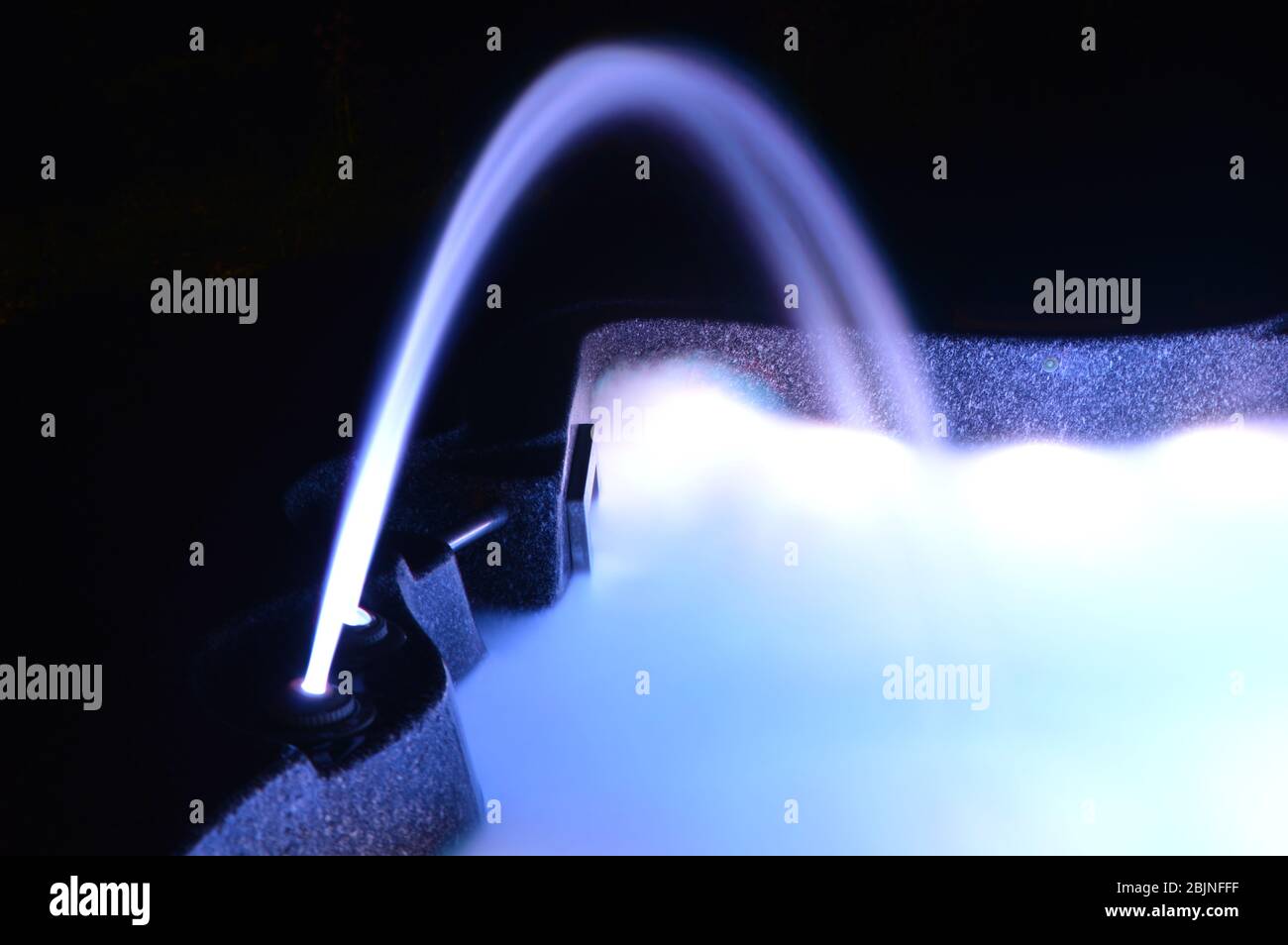 Blick auf ein Spa bei Nacht, Whirlpool bei Nacht, Frankreich Stockfoto