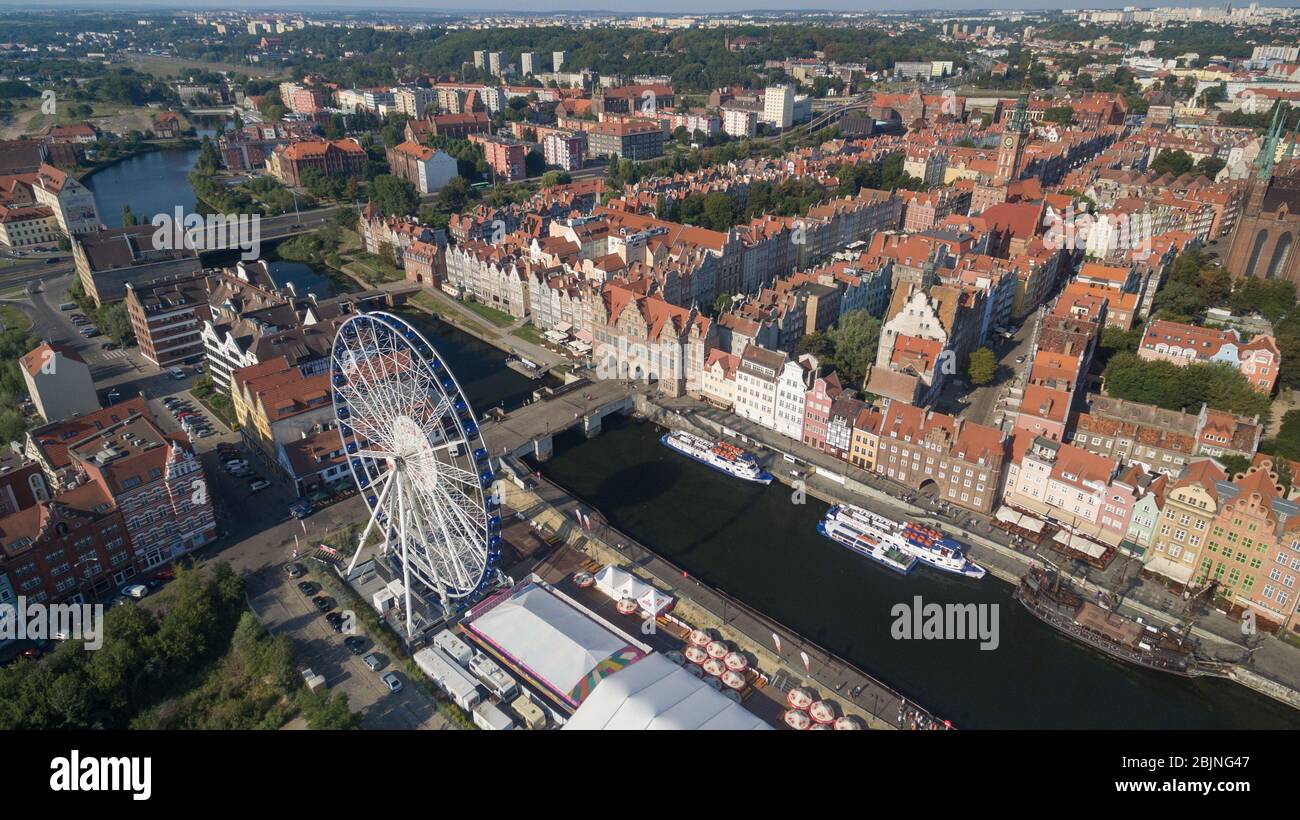 Panorama Danzig Altstadt, Polen. Stockfoto