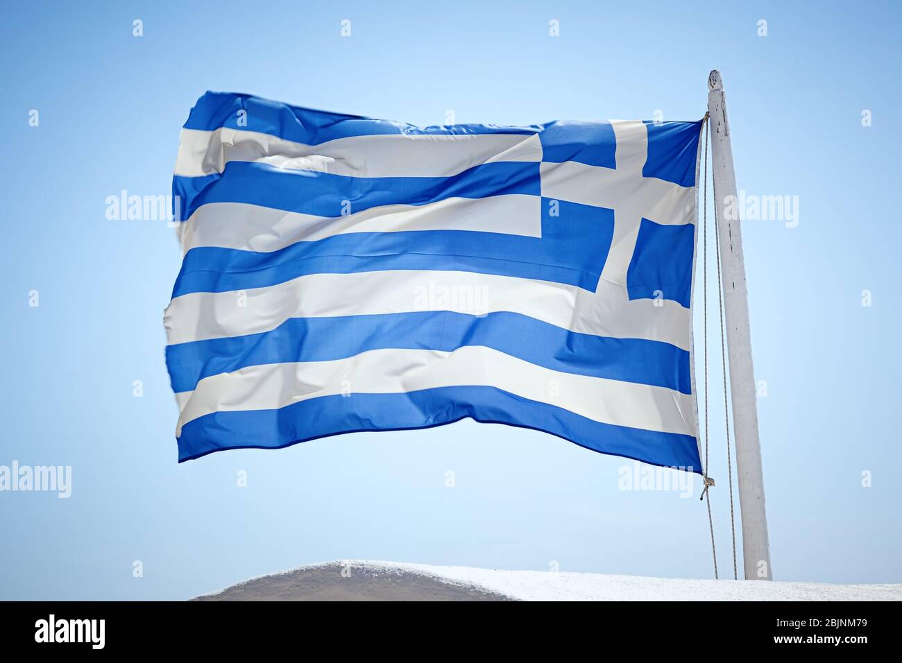 Griechische Flagge, Griechenland Stockfoto