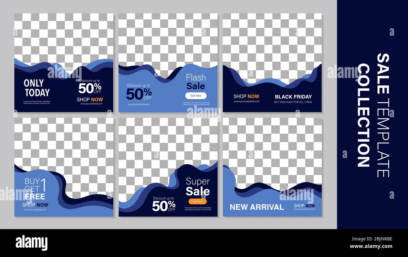 Verkauf mobile Vorlage Sammlung für Promotion Verkauf. Bearbeitbares mobiles Banner für Meldungen oder Social Media Post, Web und Internet. Sonderangebot Paket Stock Vektor