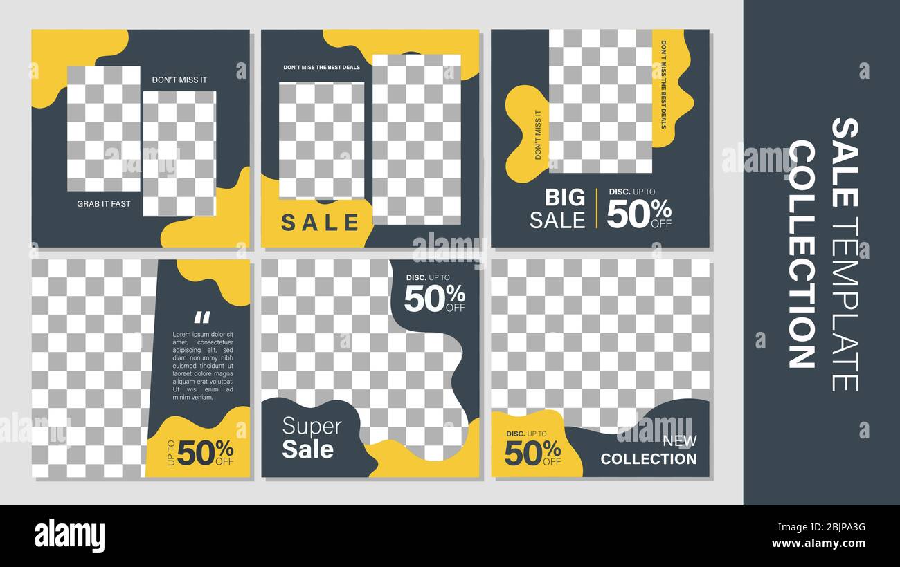 Verkauf mobile Vorlage Sammlung für Promotion Verkauf. Bearbeitbares mobiles Banner für Meldungen oder Social Media Post, Web und Internet. Sonderangebot Paket Stock Vektor