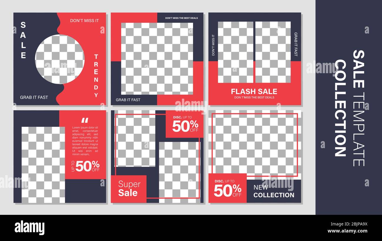 Verkauf mobile Vorlage Sammlung für Promotion Verkauf. Bearbeitbares mobiles Banner für Meldungen oder Social Media Post, Web und Internet. Sonderangebot Paket Stock Vektor