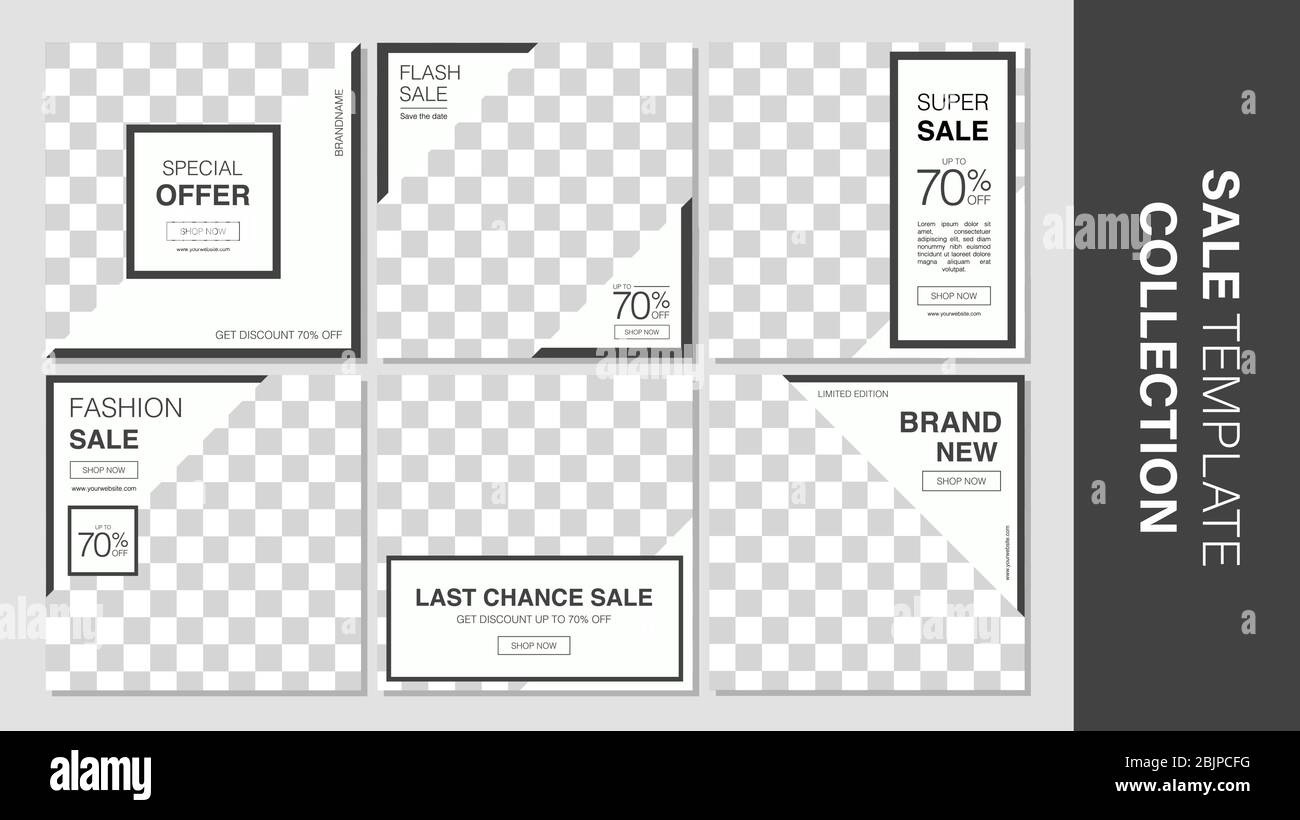 Verkauf mobile Vorlage Sammlung für Promotion Verkauf. Bearbeitbares mobiles Banner für Meldungen oder Social Media Post, Web und Internet. Sonderangebot Paket Stock Vektor