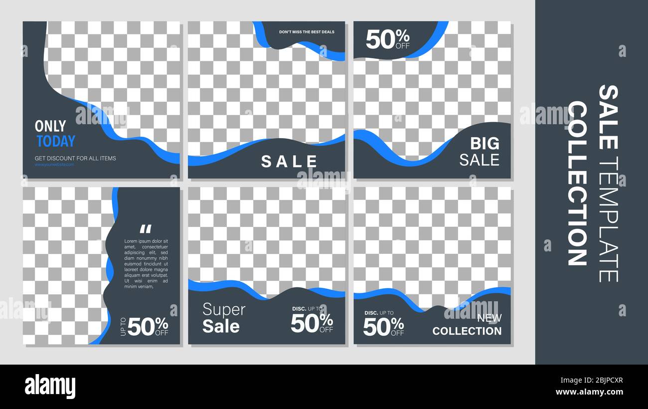 Verkauf mobile Vorlage Sammlung für Promotion Verkauf. Bearbeitbares mobiles Banner für Meldungen oder Social Media Post, Web und Internet. Sonderangebot Paket Stock Vektor