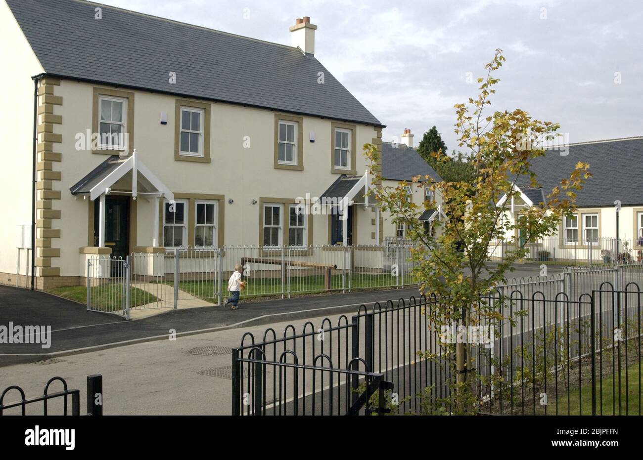 Gemeinsame Besitzverhältnisse; Three Rivers Housing Group; Wolsingham; Weardale UK Stockfoto