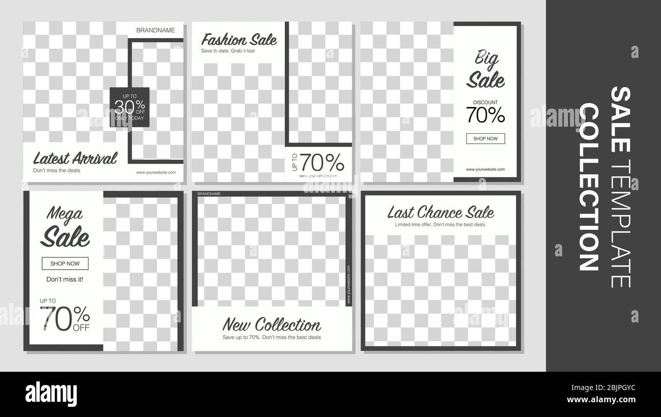 Verkauf mobile Vorlage Sammlung für Promotion Verkauf. Bearbeitbares mobiles Banner für Meldungen oder Social Media Post, Web und Internet. Sonderangebot Paket Stock Vektor