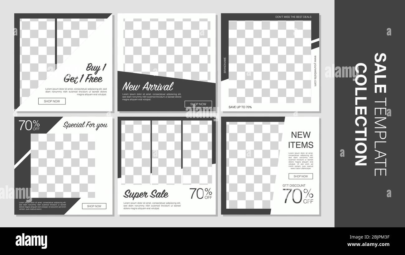 Verkauf mobile Vorlage Sammlung für Promotion Verkauf. Bearbeitbares mobiles Banner für Meldungen oder Social Media Post, Web und Internet. Sonderangebot Paket Stock Vektor