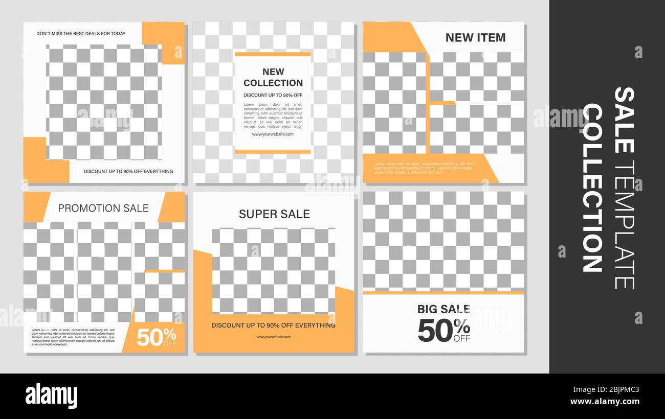 Verkauf mobile Vorlage Sammlung für Promotion Verkauf. Bearbeitbares mobiles Banner für Meldungen oder Social Media Post, Web und Internet. Sonderangebot Paket Stock Vektor