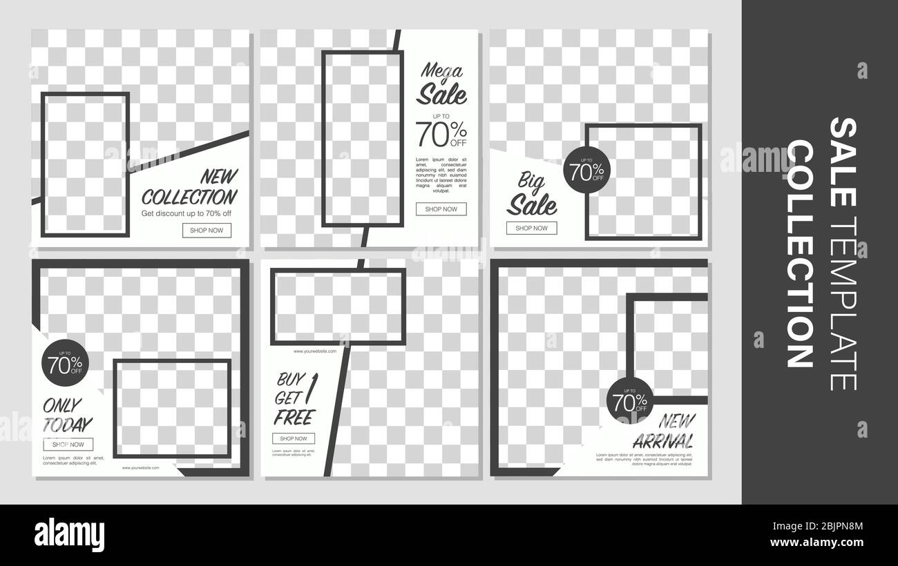 Verkauf mobile Vorlage Sammlung für Promotion Verkauf. Bearbeitbares mobiles Banner für Meldungen oder Social Media Post, Web und Internet. Sonderangebot Paket Stock Vektor