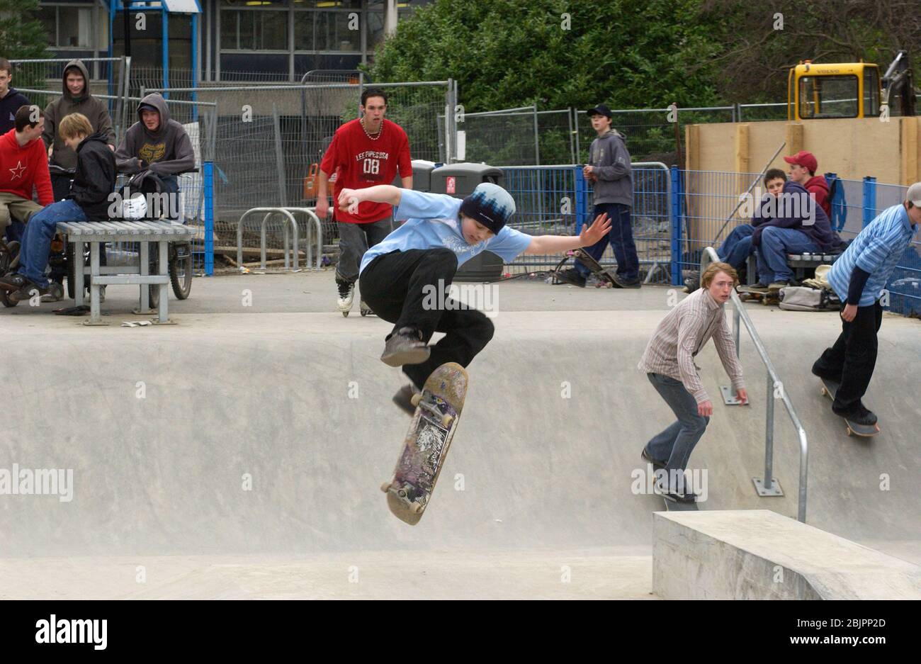 Skateboard Park im Exhibition Park; Newcastle-upon-Tyne; NE England; Großbritannien Stockfoto