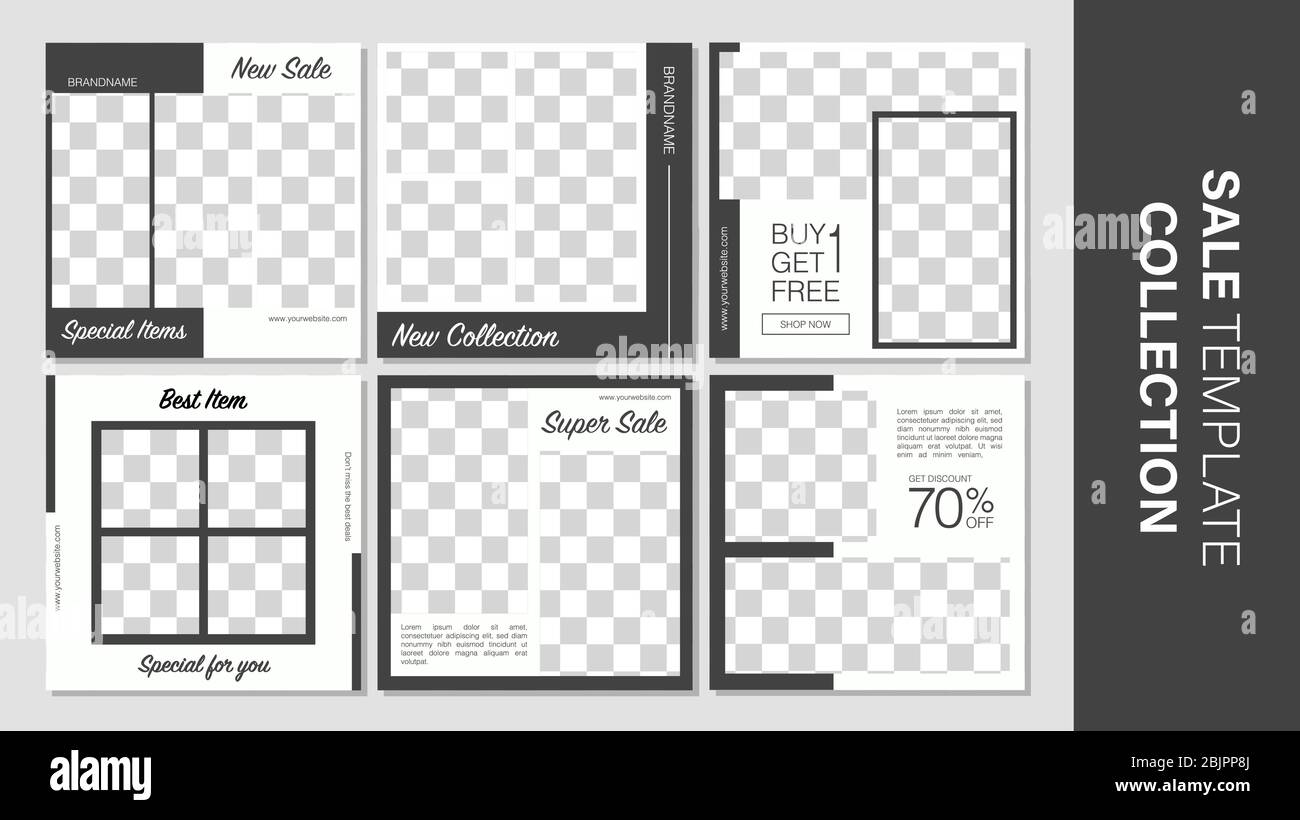 Verkauf mobile Vorlage Sammlung für Promotion Verkauf. Bearbeitbares mobiles Banner für Meldungen oder Social Media Post, Web und Internet. Sonderangebot Paket Stock Vektor