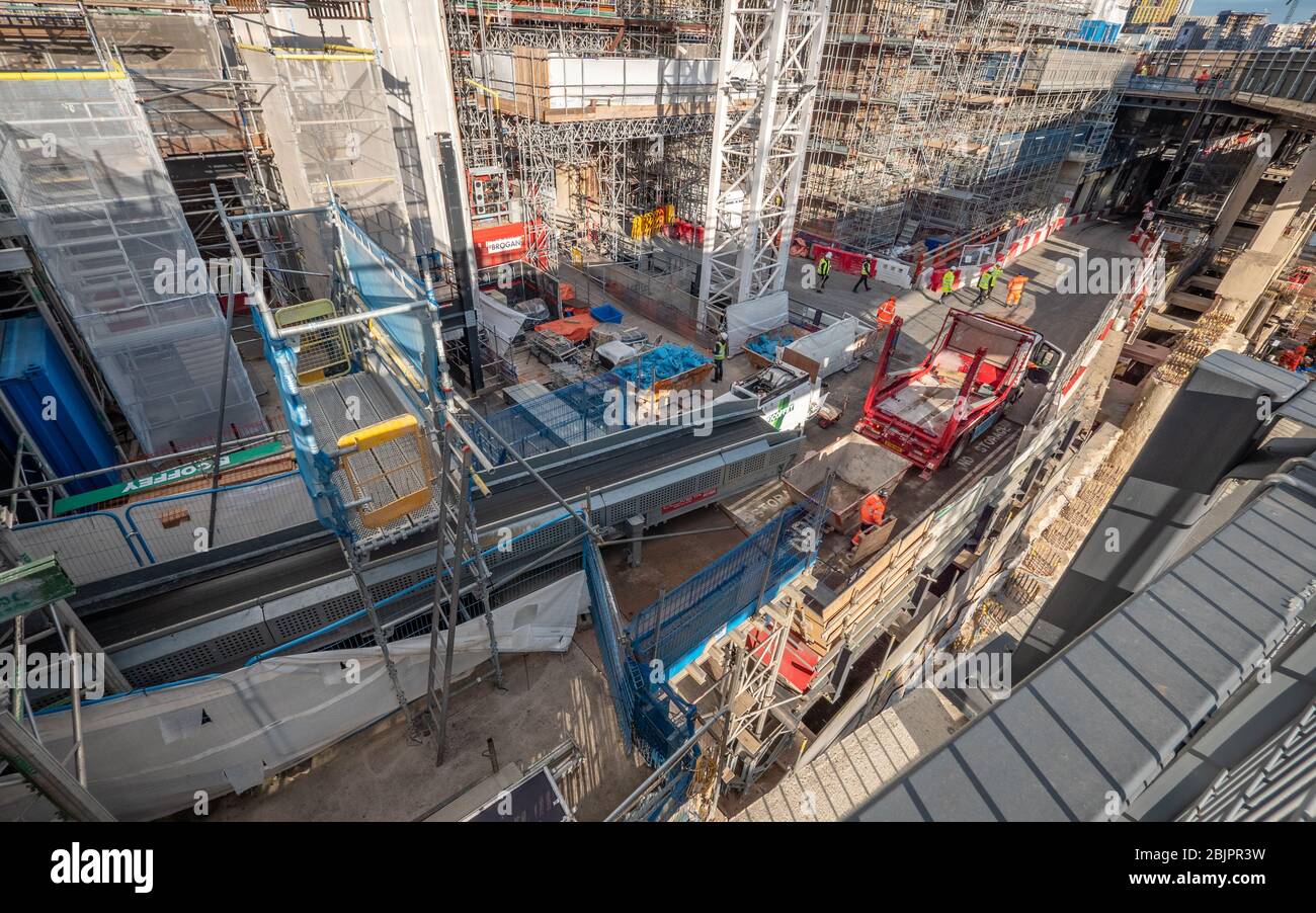 Baustelle des Battersea Power Station. Ein großes Bau- und Umbauprojekt des Kraftwerks Battersea, London. Stockfoto
