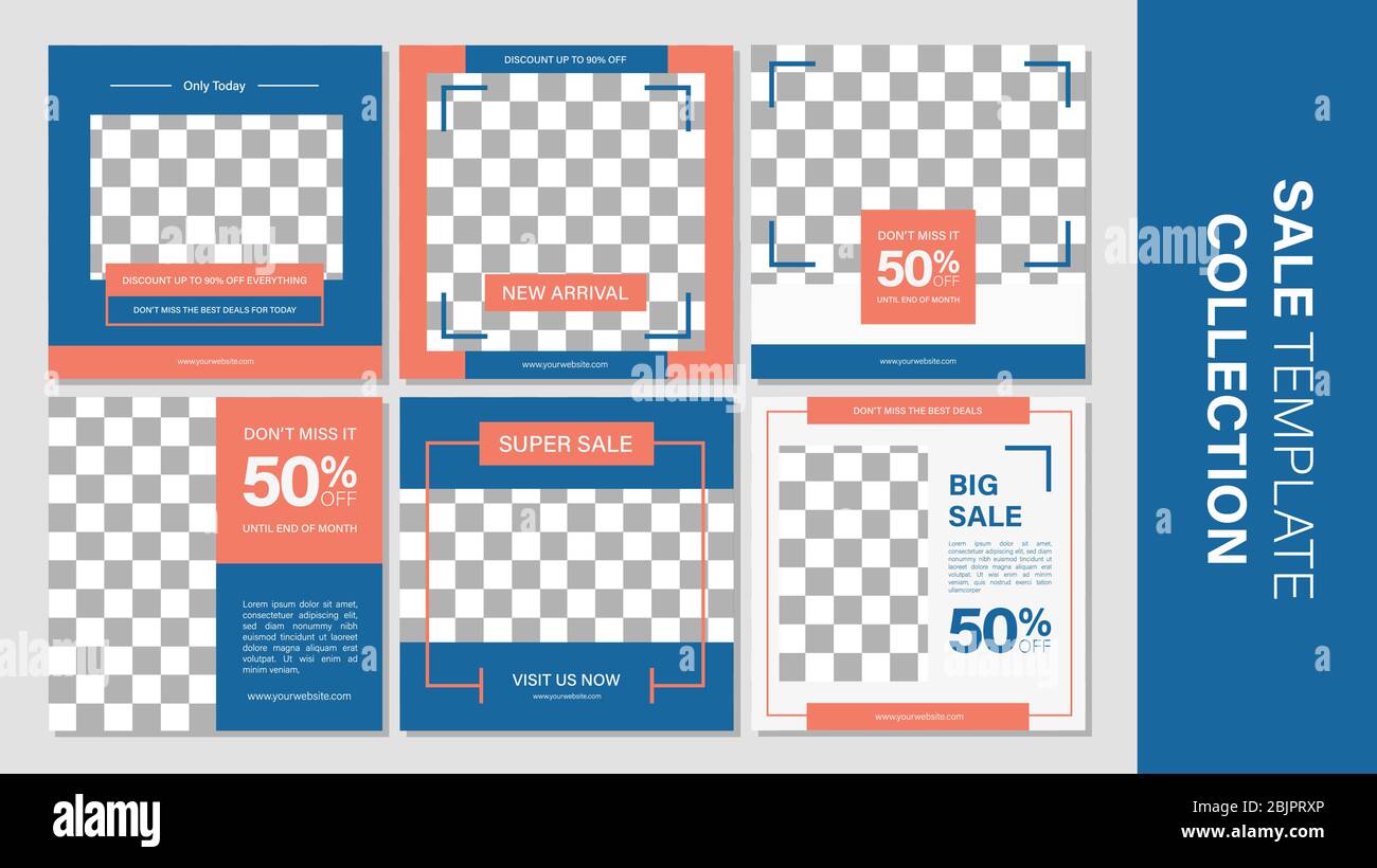 Verkauf mobile Vorlage Sammlung für Promotion Verkauf. Bearbeitbares mobiles Banner für Meldungen oder Social Media Post, Web und Internet. Sonderangebot Paket Stock Vektor